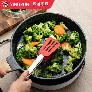 Yingrun Silicone Food Clips Stainless Steel Red Non Stick Kitchen Tools For Frying <b>Grilling</b> Steak Salad Bread - Product Image 4
