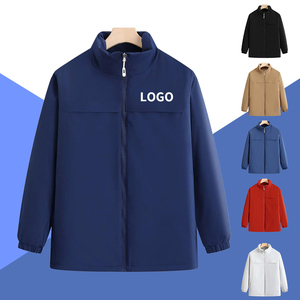 เสื้อกันลมลายพื้นสำหรับบุรุษ, คอตั้งมีซิปปิดลำลองอเนกประสงค์สำหรับฤดูใบไม้ผลิฤดูใบไม้ร่วง - Product Image 1