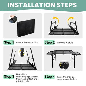 Chiều Cao Có Thể Điều Chỉnh Kim Loại Bảng Lưới Máy Tính Để Bàn Ngoài Trời Bảng Cắm Trại Dã Ngoại Bãi Biển BBQ Cắm Trại Di Động Bảng - Product Image 5