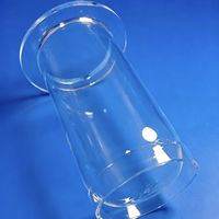 Tube à bride en quartz sans ozone pour soudage, pliage, découpe, dimensions personnalisables, usage en laboratoire, prix de gros, fabricant chinois