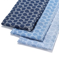 Hexagonal Bleu 80% Coton Jacquard Denim Tissu pour Jeans 10.5 Oz Haute Qualité Denim Tissu En Gros
