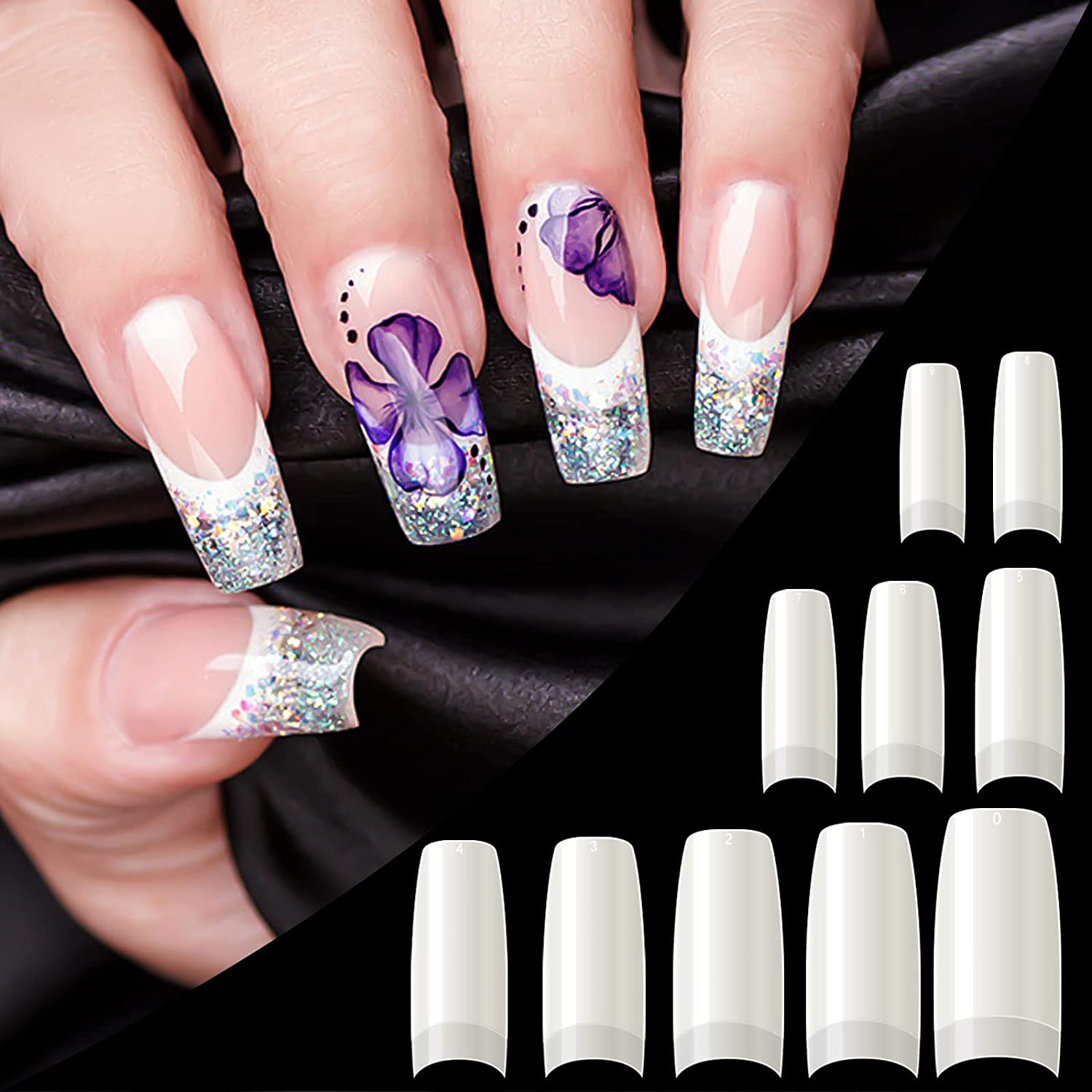Pointe d'ongle demi-couverture Nailtural