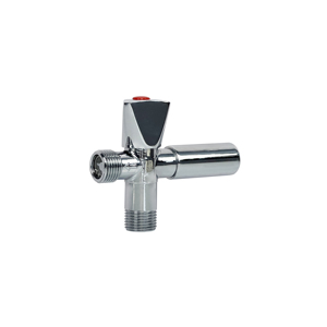 Vanne d'angle chromée d'un quart de tour avec parafoudre avec fonction de contrôle demi-pouce <span class=keywords><strong>G</strong></span> mâle x mâle - Product Image 2