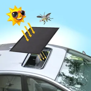 Tela magnética para teto solar de mosquitos, tela para telhado de carro, à prova de poeira e respirável, rede para janela de carro