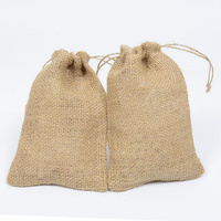 Emballage cadeau Sac à cordon en jute de couleur naturelle