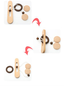 Classic Wooden Rope <span class=keywords><strong>Puzzle</strong></span> Ring <span class=keywords><strong>Puzzle</strong></span> Magic Ring <span class=keywords><strong>Escape</strong></span> rompicapo per adulti gioco per bambini - Product Image 6