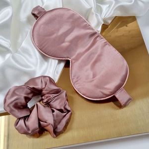 Care Green Satin Eye Gift Set <b>Sleep</b> With Scrunchie Soft Silk Sleeping <b>Mask</b> - Product Image 3