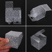 Boîtes cadeaux pliables en plastique givré, boîtes cadeaux transparentes pour emballages de bonbons de mariage