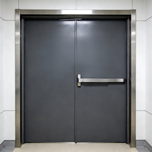 Porte extérieure de sécurité ignifugée, insonorisée et isolante thermiquement pour hôtel, avec panneau de vision, fabrication ODM/OEM depuis 36 ans - Product Image 1