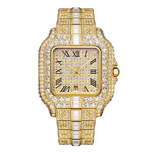 Luxury Men's Moissanite <b>Watch</b> Stainless Steel <b>Watch</b> <b>Mechanical</b> <b>Watches</b> Square Dial Analog Date Sapphire Crystal Wholesale - Product Image 2