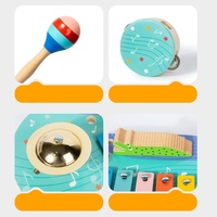 Wholesale Musical Instruments Set Early Education Set of Orff Musical Instruments Wooden Percussion Piano Teaching Aids