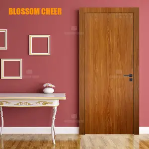 Popular Design America Solid Wood Composite Melamine Door Wood Finish American Bedroom PVC Doors Interior