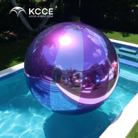 Balles de plage réutilisables en PVC scellées à l'air avec des finitions métalliques irisées chromées miroir pour les fêtes en plein air, les événements et la décoration