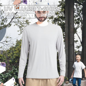 เสื้อยืดแขนยาวผู้ชาย UPF 50+ แบบสปอร์ต ผ้าถักระบายอากาศ ป้องกันรังสียูวี เหมาะสำหรับเดินป่า ตกปลา ว่ายน้ำ - Product Image 2