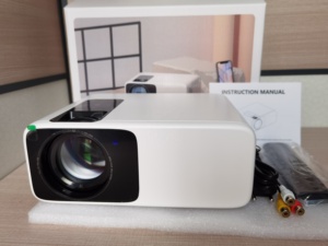 Vidéoprojecteur Intelligent Multimédia Wifi RIGAL RD-881 Full HD 1080P Rétroprojecteur de Bureau Datashow <span class=keywords><strong>Portable</strong></span> pour Camping et Salle de Classe - Product Image 3