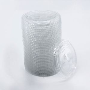 Vente en gros de couvercles pour gobelets en plastique jetables pour boissons froides au lait, au thé et au café, calibre 78, en PET - Product Image 2