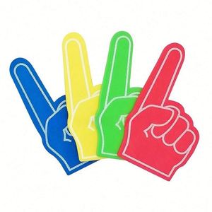 Guantes con Logotipo de Diseño Personalizado, Grandes, para Promociones, Fiestas, Estadios, Animación, Dedos de Espuma Multicolores - Product Image 3