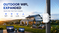 WiFi Extender Outdoor Long Range AX3000 WiFi 6 3000Mbps Dual Band Outdoor Access Point Repeater Router 6x5dBi Antennas