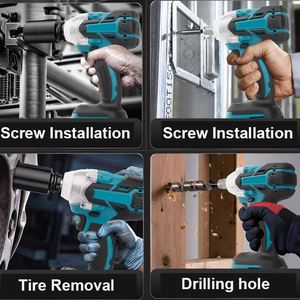 Llave de Impacto Inalámbrica <span class=keywords><strong>MASAKI</strong></span> JL005B Industrial de 21V con Batería de Iones de Litio de 2000mAh y Portabrocas de 1/2 Pulgada - Product Image 2