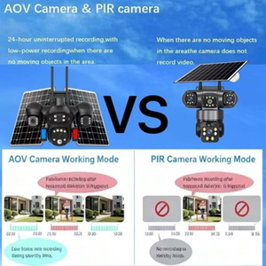 Cámara Solar AOV de 4 Lentes 8K Ultra HD 4G AI con Panel Solar y Batería Integrada para Vigilancia de Seguridad en Exteriores - Product Image 2