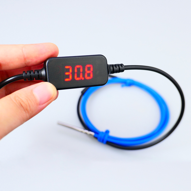 USB for High-Precision Digital Thermometer with IP66 Rating 300mm Probe OEM Customizable Temperature Sensor Module