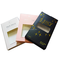 Caja de Papel Personalizada con Etiqueta Privada ZJ-058 para Empaque de Productos Cosméticos para Uñas de Visón