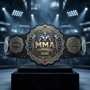 เข็มขัดแชมป์โลก MMA & คาราเต้ ยิวยิตสู รุ่นเฮฟวี่เวท แบบปรับแต่งได้ สำหรับผู้ใหญ่ ทั้งชายและหญิง ทำจากหนัง น้ำหนัก 2.5 กก. - Product Image 1