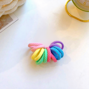 ยางรัดผมขนาดเล็กแบบยืดหยุ่น 12 ชิ้น/ชุด ขายส่ง สำหรับผู้หญิงและเด็ก สีลูกกวาด ยางรัดผมสีสันสดใส - Product Image 6