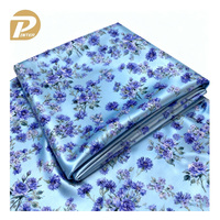Tissu en satin de soie imprimé lavable en machine de qualité supérieure 57/58 pouces pour vêtements de nuit et vêtements pour filles, respirant et à mémoire de forme