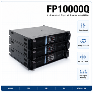 FP10000Q Amplificatore Subwoofer Professionale Stereo a 4 Canali Classe TD per Esterni, 2500Wx4 Watt, 4 Ohm, in Metallo per Laboratori e <span class=keywords><strong>Gruppi</strong></span> - Product Image 1