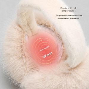 Fashionable Folding <b>Earmuffs</b> For <b>Women</b> Warm And Anti-Freezing Cute Plush <b>Earmuffs</b> Wholesale - Product Image 4