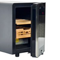 Boîte à cigares électronique de luxe en bois de cèdre Armoire à cigares 100CT Armoire à cigares de grande capacité avec humidificateur