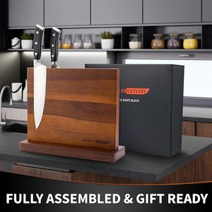 Khối dao từ tính, giá đỡ dao từ Gỗ keo cho quầy bếp khối dao đa năng không có dao (12x10) - Product Image 2
