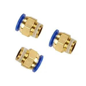 PC6-01 6.0mm 3D Printer Pneumatic Push Connector for Bowden Extruder Quick Coupler Fittings Hotend Copper Part
