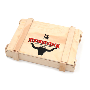 Juego <span class=keywords><strong>de</strong></span> cuchillos <span class=keywords><strong>de</strong></span> acero inoxidable con <span class=keywords><strong>caja</strong></span> <span class=keywords><strong>de</strong></span> <span class=keywords><strong>madera</strong></span>, 6 unidades - Product Image 1