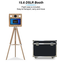 Boîtier de photomaton en bois vintage pour iPad, style rétro, pour mariage, vente en gros