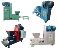 Machine de fabrication de charbon de bois à moteur pour briquettes de coco, bâtonnets de jute activés, bambou, coques de riz et sciure de bois, pour barbecue continu