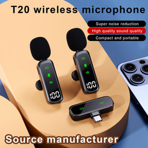 New T20 sạc Professionnel chống tiếng ồn không dây cắm Trung Quốc nhà sản xuất Lavalier Microphone kit báo cáo - Product Image 2