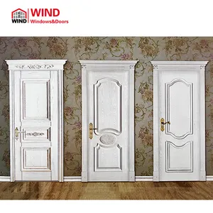 Modern design of interior wood door