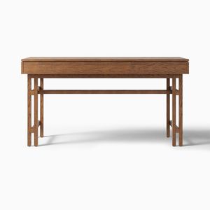 <span class=keywords><strong>Scrivania</strong></span> Japandi in Legno Massello 150cm, Grande Tavolo da Casa <span class=keywords><strong>con</strong></span> 3 Cassetti e Struttura Architettonica per Interni di Appartamenti di Lusso - Product Image 2