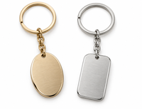 Porte-clés en métal personnalisé de qualité supérieure, étiquette ovale ou rectangulaire vierge, logo personnalisé, vente en gros directe d'usine, fabricant de cadeaux, porte-clés en métal