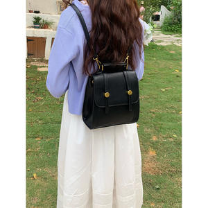 American Retro <b>Backpack</b> <b>Brown</b> Detachable Strap Magnetic Buckle Water Resistant Everyday Commuter Student Bag Spring 2023 - Product Image 5