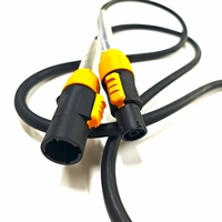 Cable de Alimentación para Iluminación LED Exterior, Powercon TRUE1 M/F 3x1.5mm2 H07RN-F, Clasificación IP65, de Goma para Ubicaciones Húmedas y Uso en Escenarios