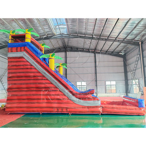 Tobogán Acuático Inflable Comercial con Palmeras Tropicales y Piscina, de Alta Calidad, para Alquiler en Parques Acuáticos y Escuelas, en Venta - Product Image 4