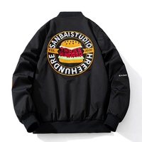 Veste de baseball décontractée en jersey, style uniforme américain, coupe ample, épaisse