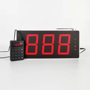 Wireless Voice Broadcast 3 Digits LED Display Metal Customer Number Restaurant Hospital Bank Management Queue Calling System