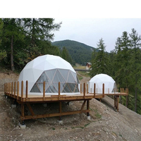 Dôme géodésique transparent pour le camping en plein air ShenBao, tente de glamping, tente dôme géodésique de 6 m, igloo géodésique, tente dôme géodésique d'hiver