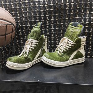 Chất Lượng Cao Khởi Động Ren up Sneakers Cao Hàng Đầu Đường Phố Phong Cách Thiết Kế Lông Giày Thể Thao Cho Nam Giới Giày Thể Thao Với Lông Thú - Product Image 3
