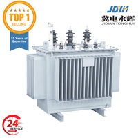 Transformateur de puissance triphasé immergé dans l'huile pour extérieur, à faible perte, avec noyau en acier au silicium et bobines en cuivre/aluminium haute efficacité YongHui