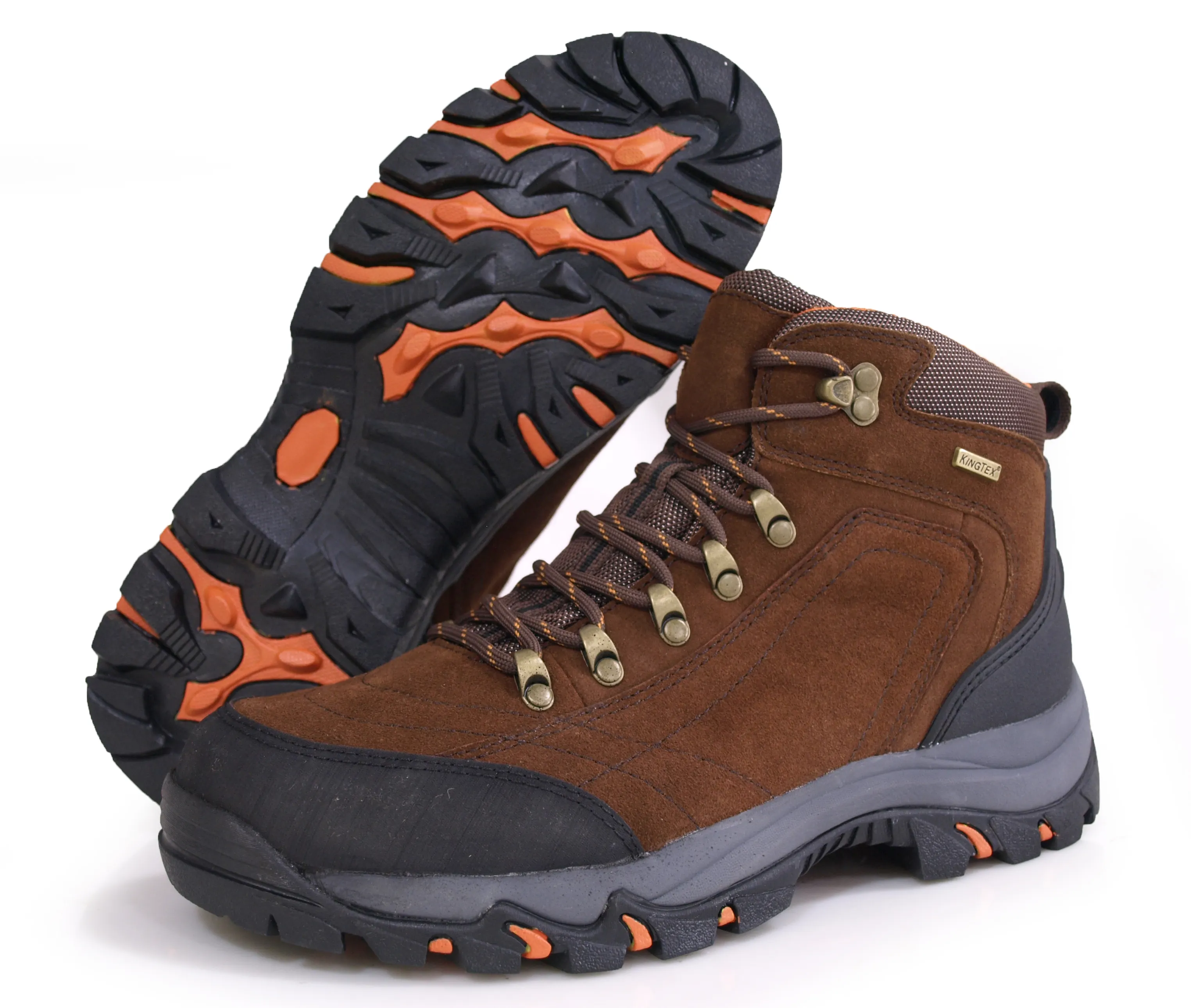 New Durable Outdoor Men Hiking Shoes Genuine Leather Boots Women Climbing Shoes Waterproof Breathable Lining